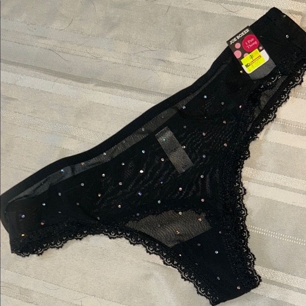 Black and Pink Lace Panties Trio - Picture 12 of 14